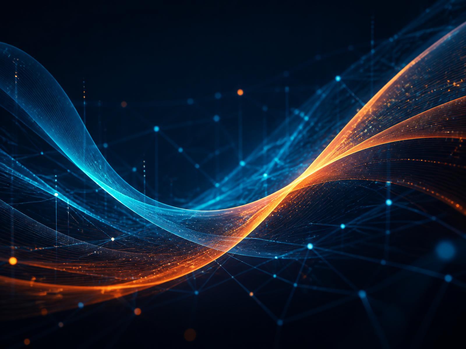 Abstract visualisation of digital transformation data flows